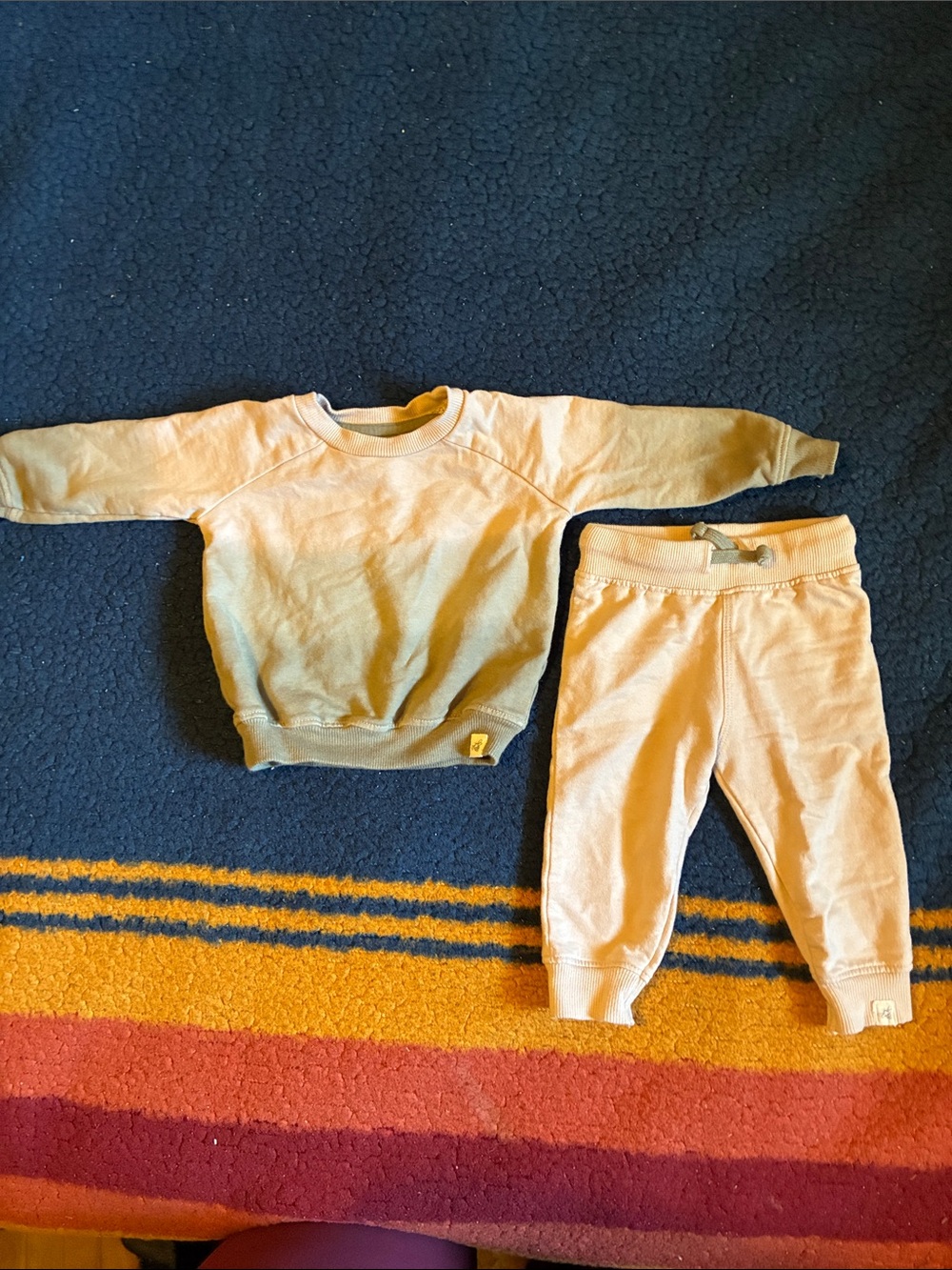 Burt's Bees Baby Light Beige Sweatshirt & Joggers Set